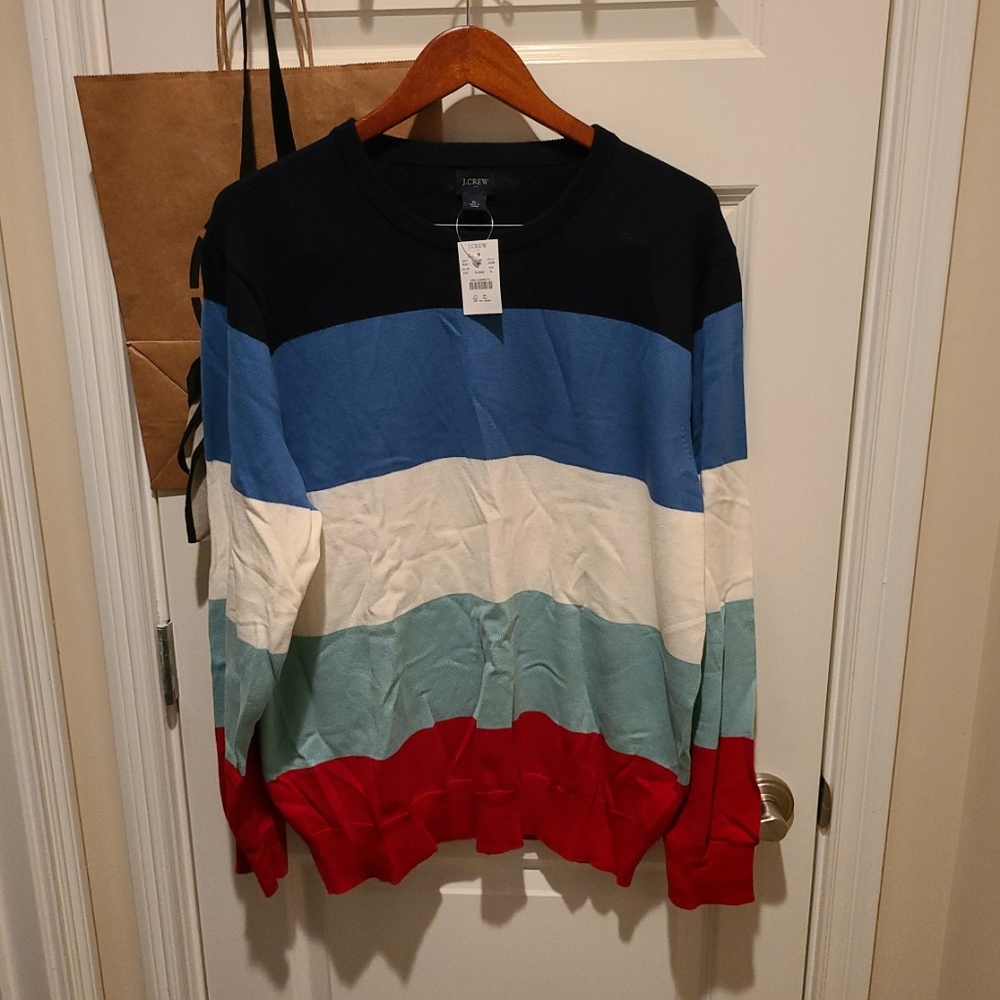 JCrew color block sweater